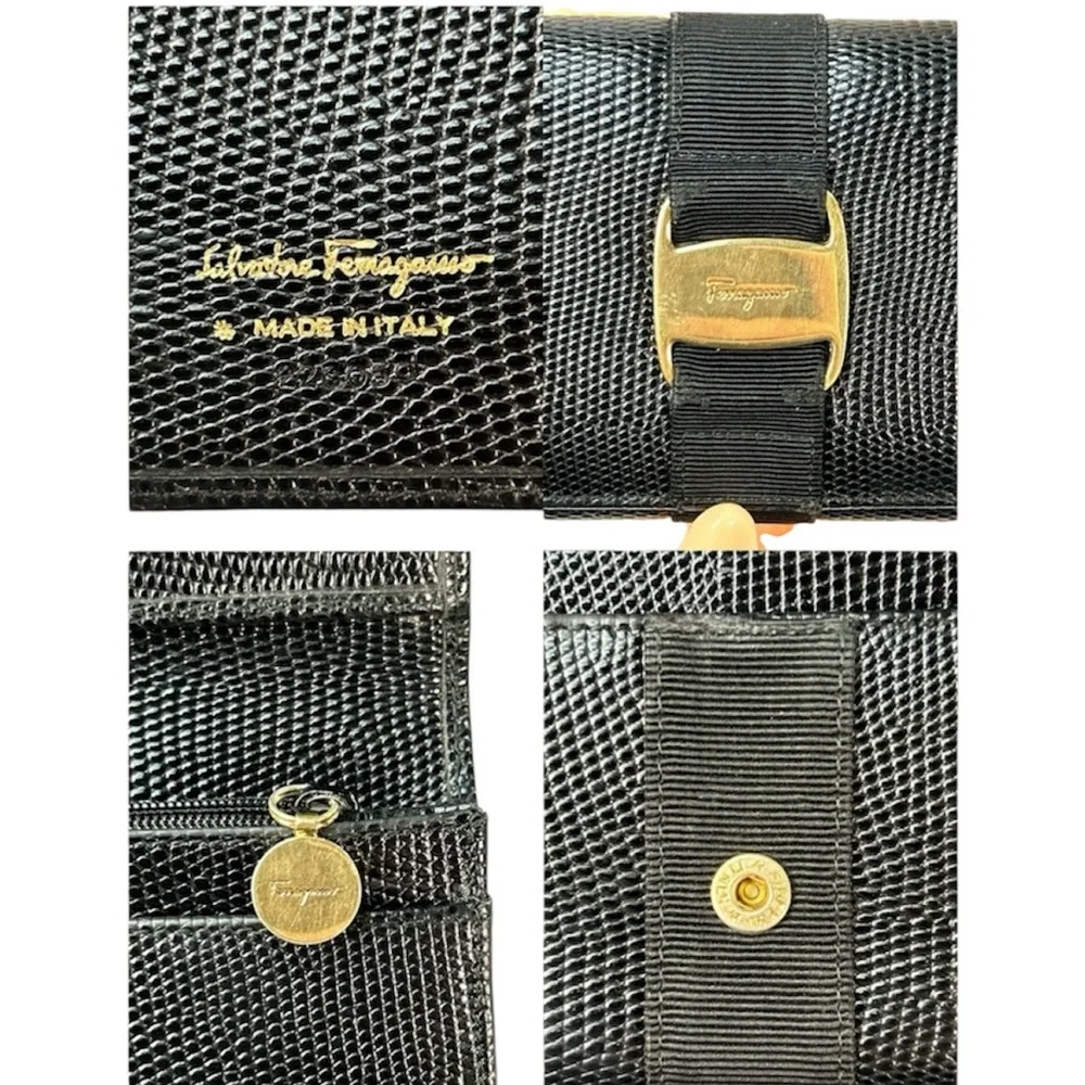 Salvatore Ferragamo Vara Bow Continental Wallet Retail $899.00 with COA - Picture 4 of 9